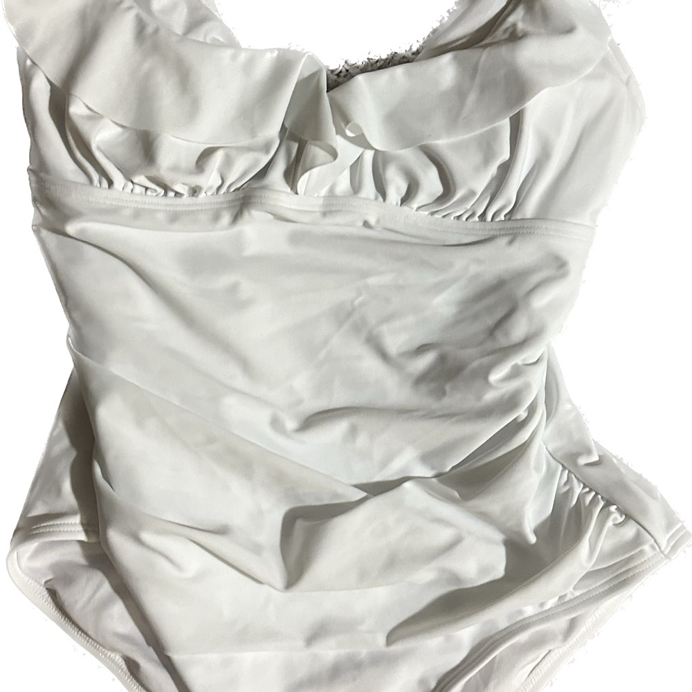 ONE PIECE RUFFLE PLUNGE - Picture 7 of 7
